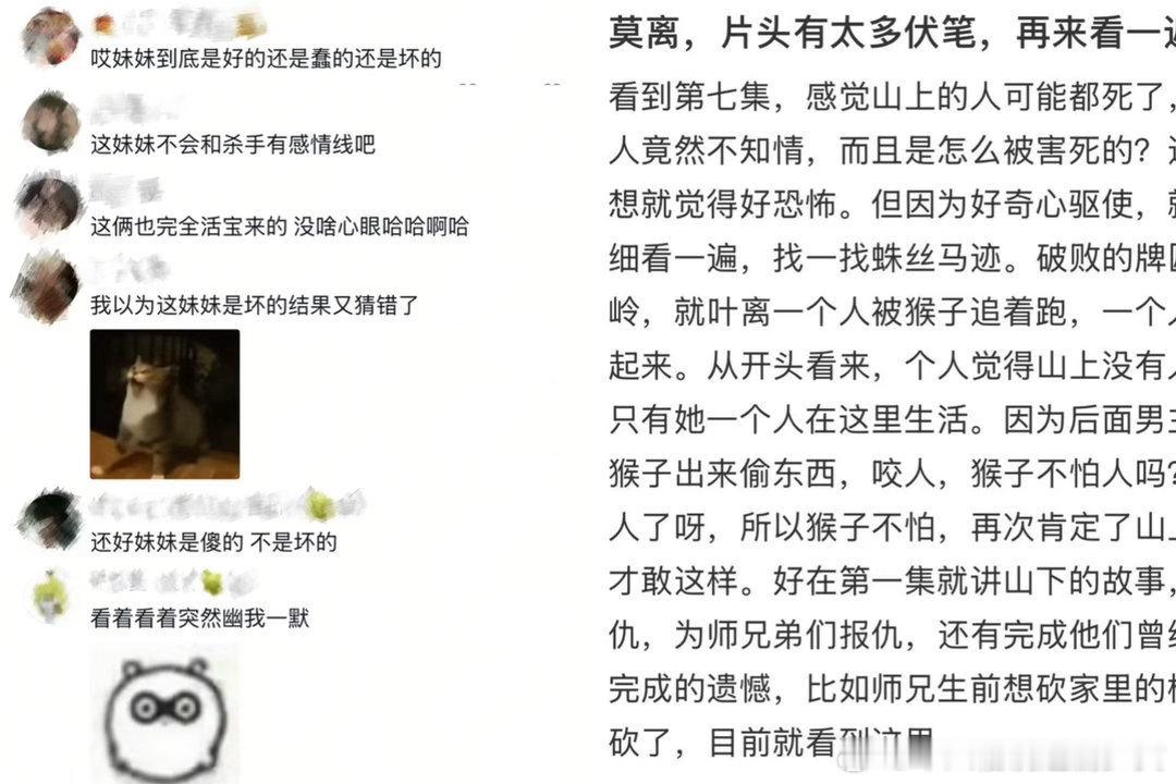 莫离的反转莫离反转好多层层反转拨开迷雾，真相一步步浮现，看得太过瘾 
