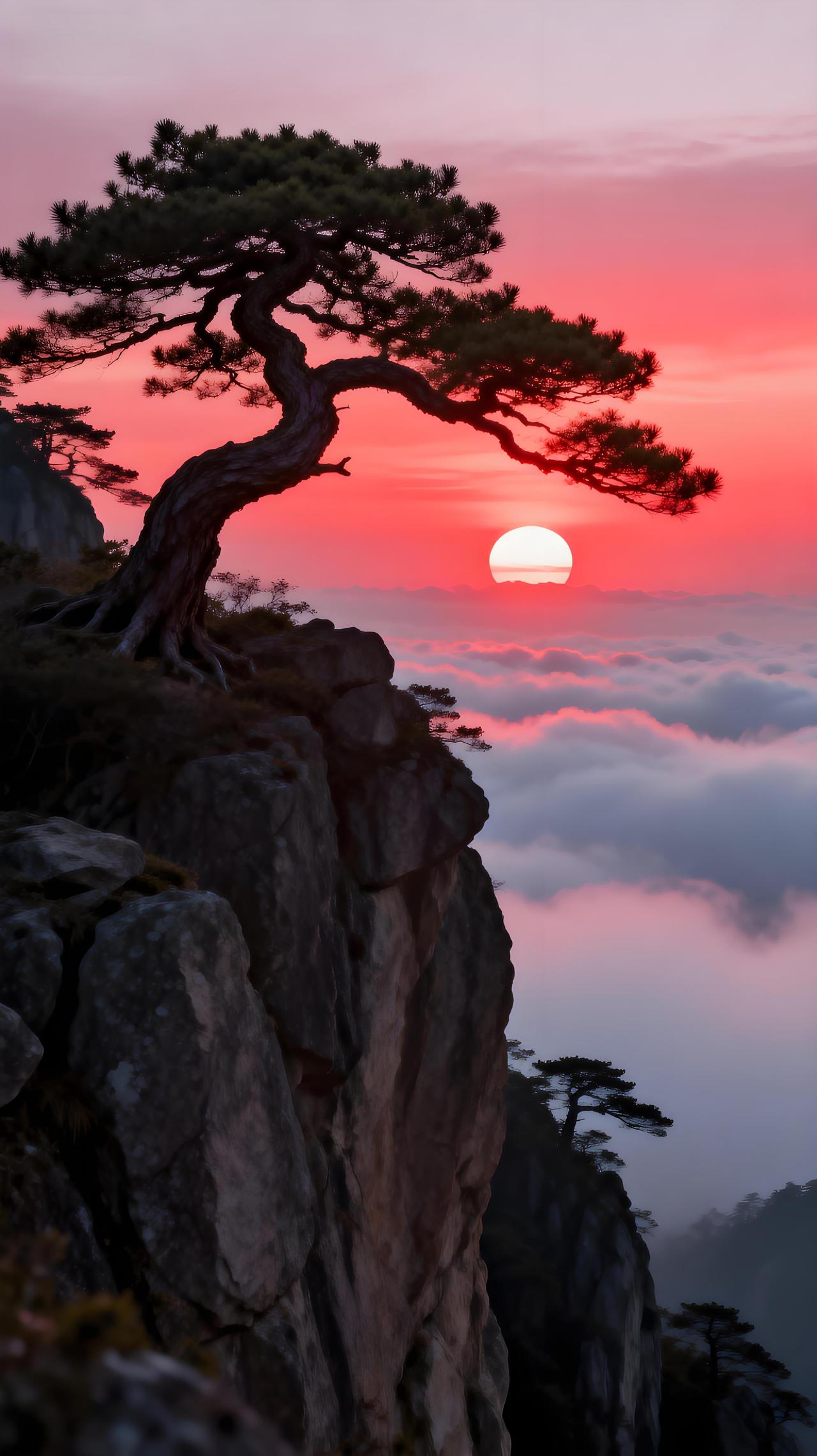 松，是自然界的一道美丽风景线，它的身姿挺拔，枝叶葱茏，岁寒不凋，给人以无尽的遐想