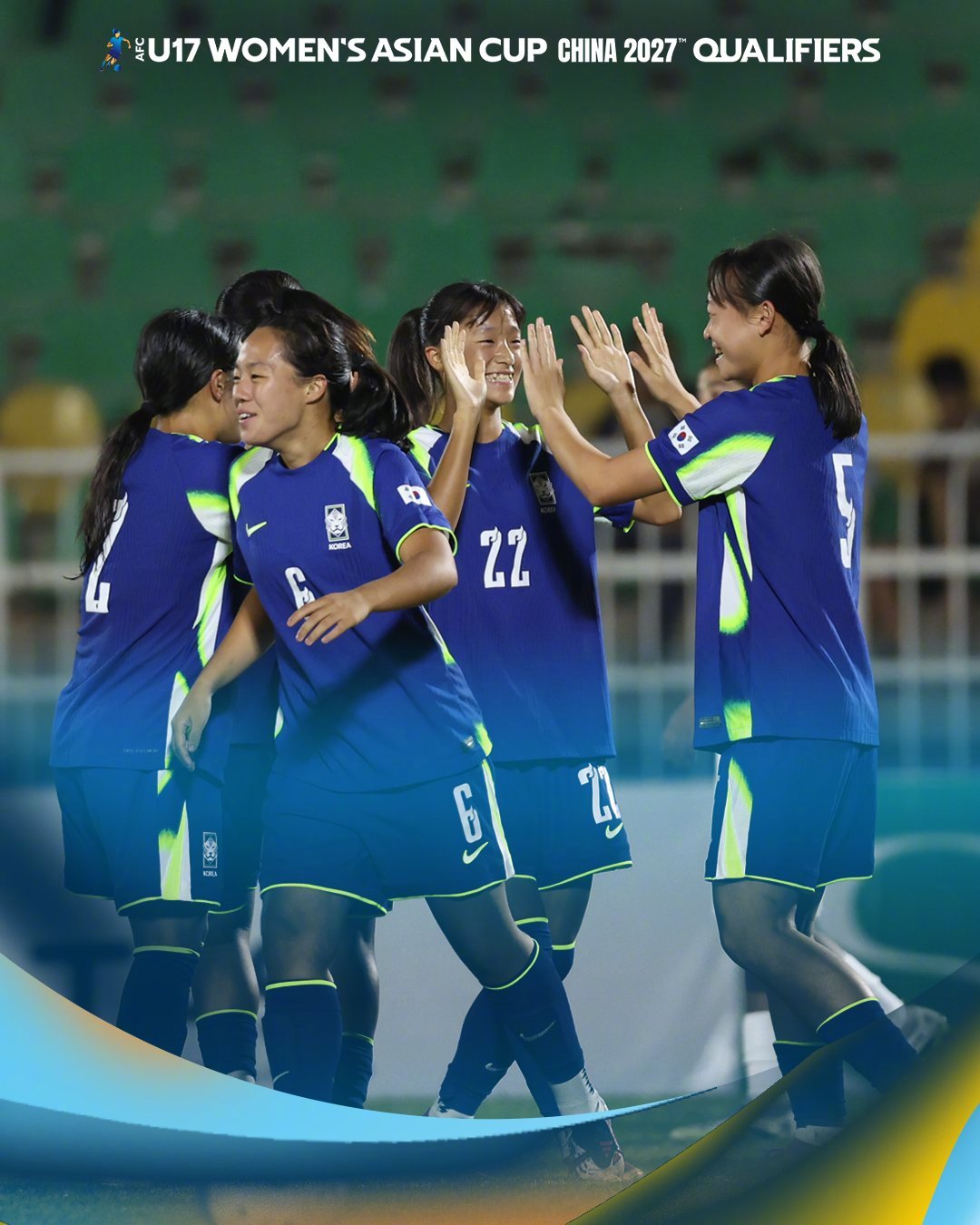 3️⃣1️⃣进球0️⃣失球🇰🇷 韩国队在U17女足亚洲杯预选赛中以三战全胜且