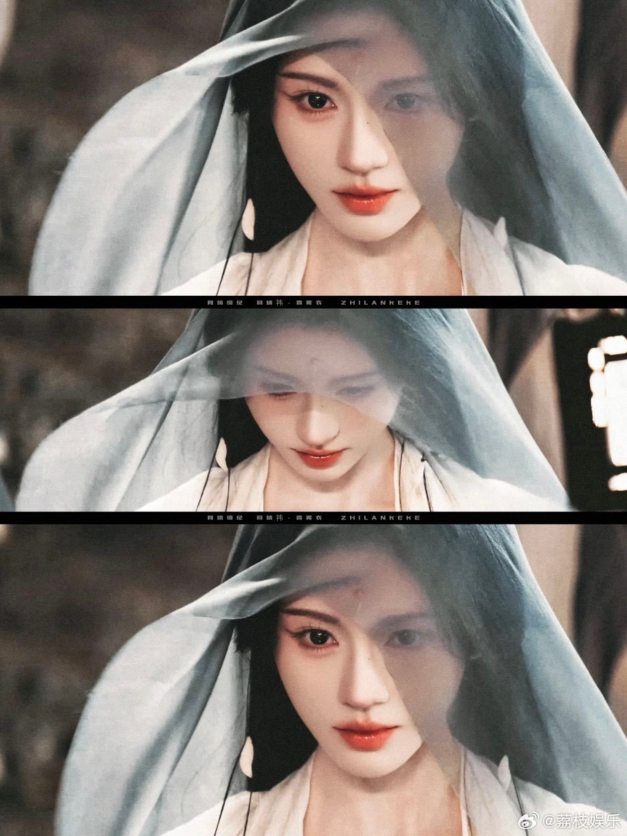 预告里鞠婧祎没有一帧不美 每个镜头的光影都衬托出露芜衣的气质，抬眸垂眼都能让人心