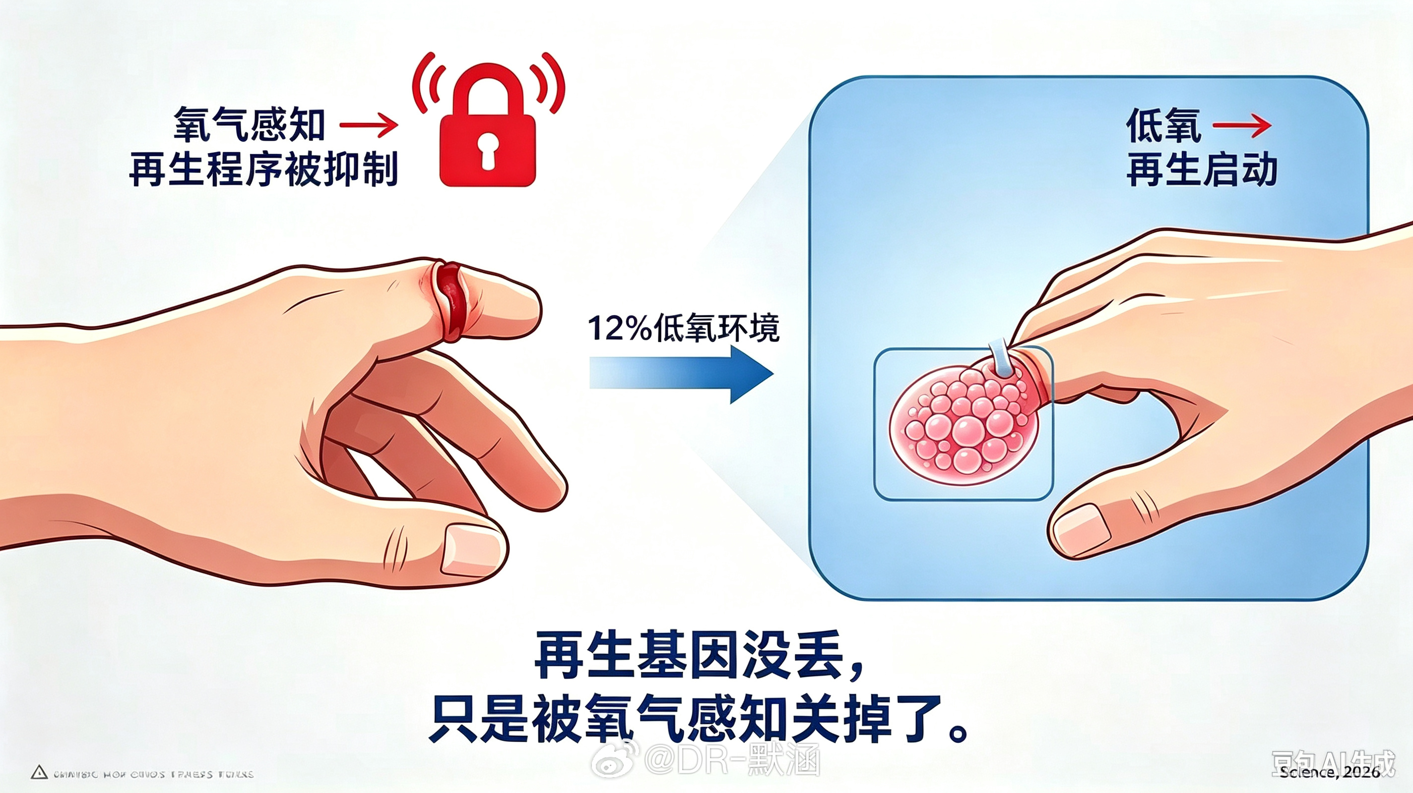 壁虎断尾能再生，那么哺乳动物断肢能再生吗？过去以为人类压根没有再生基因。2026