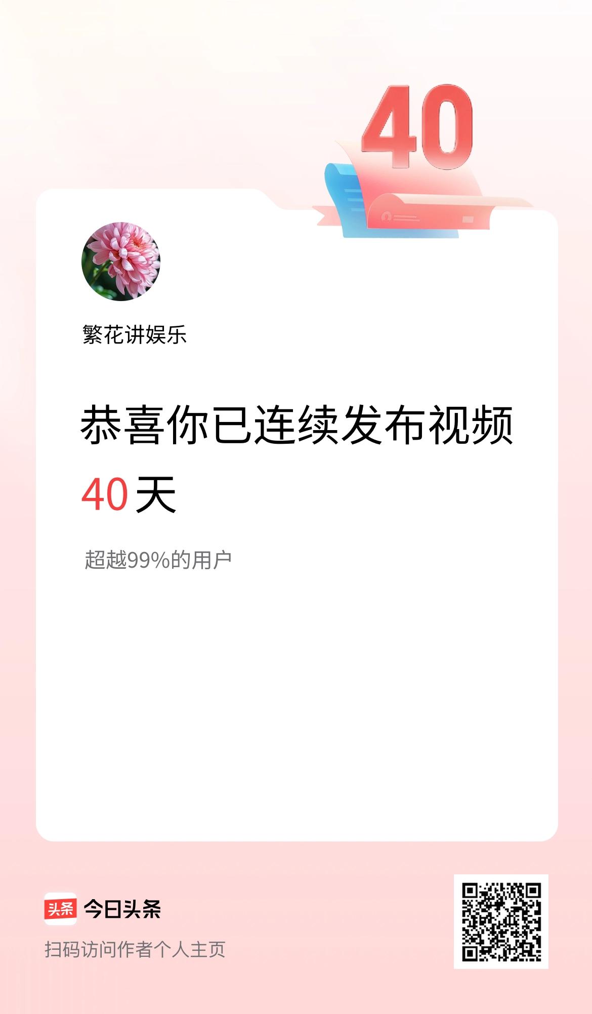 我在头条连续视频投稿40天