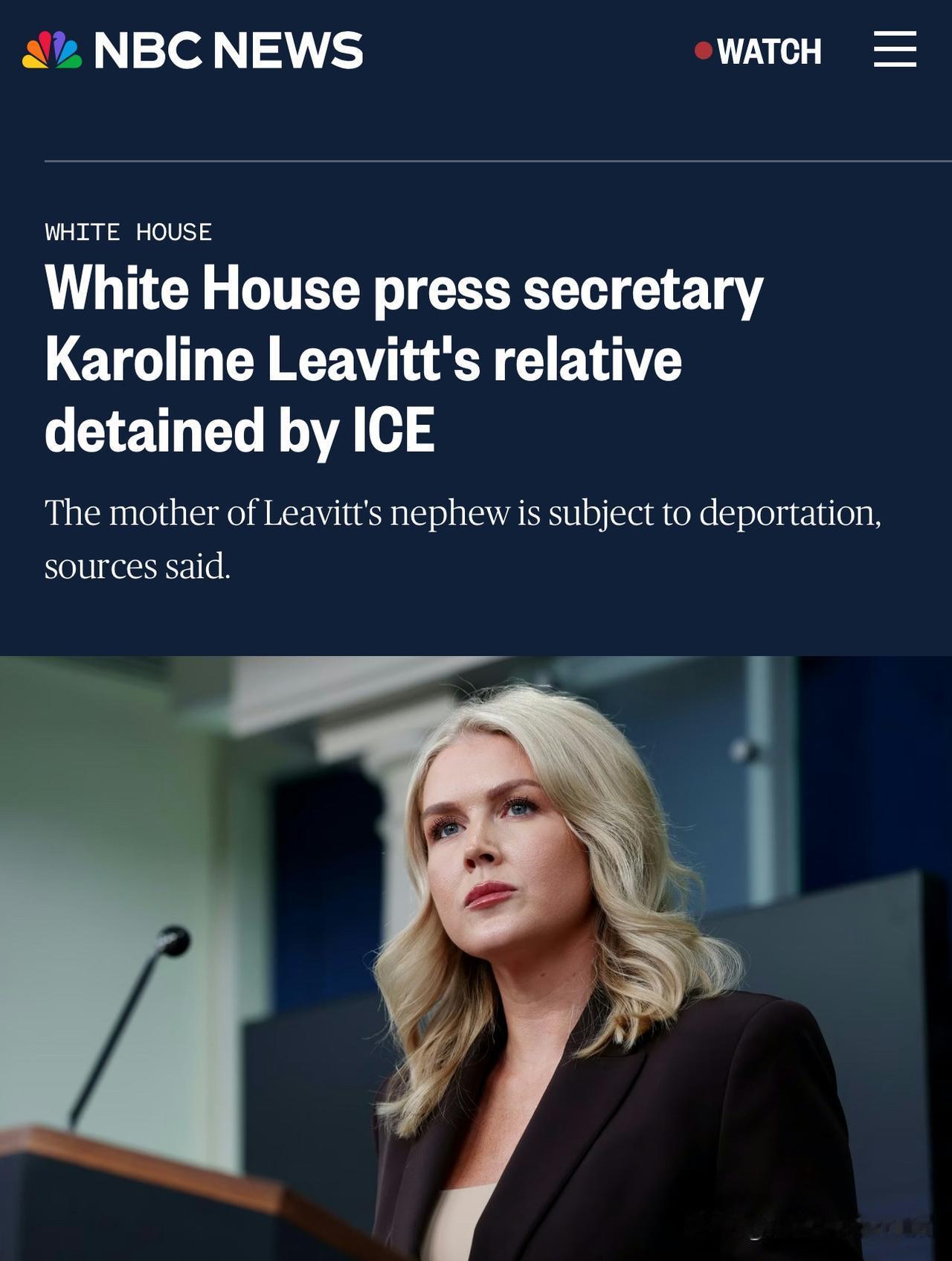 美白宫新闻发言人亲戚被移民局拘留

在特朗普政府加大移民执法力度之际，白宫新闻秘
