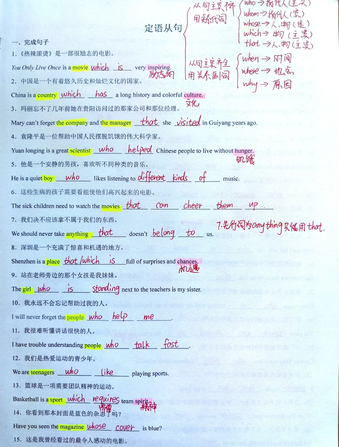 定语从句终于弄懂了❗️
