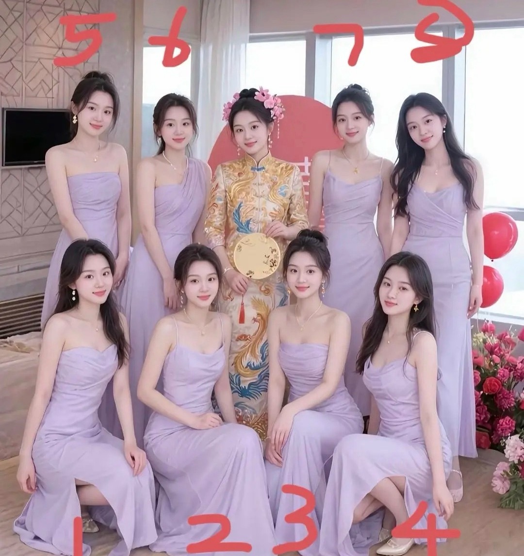 你觉得哪两个伴娘是双胞胎？ 