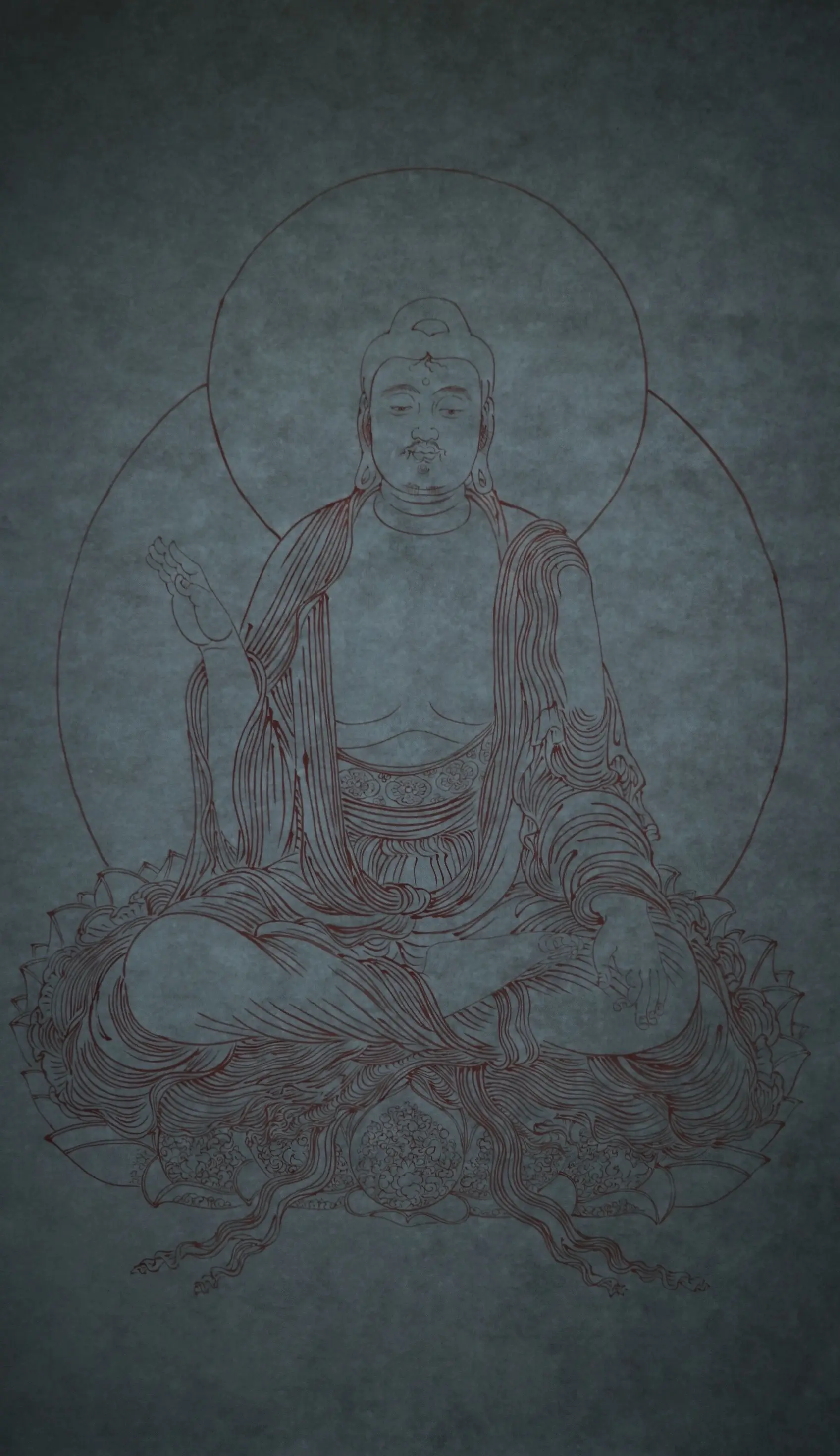 一组唐纸的白描