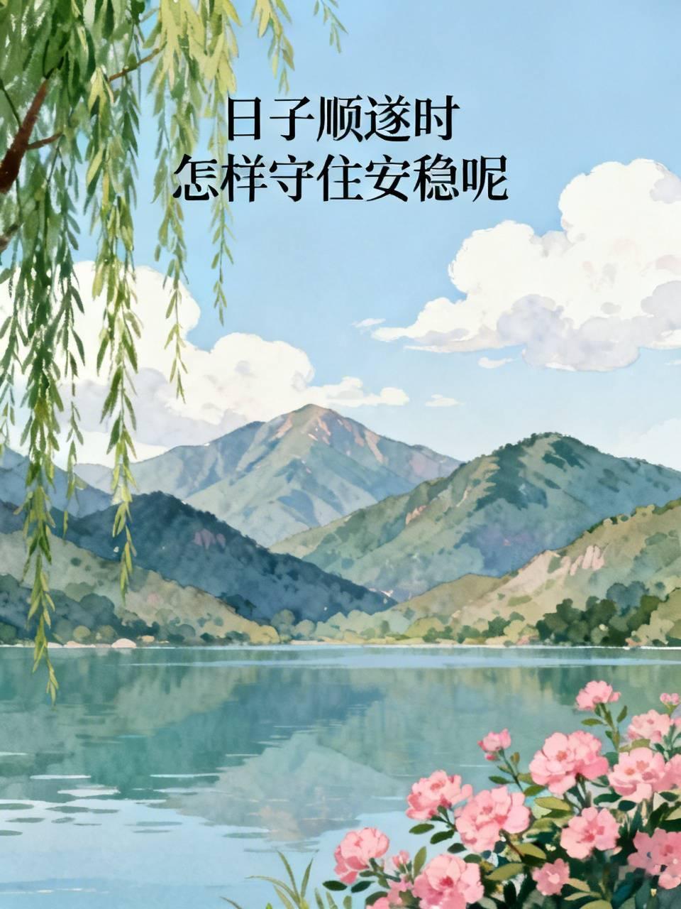 日子顺遂时守住安稳，得有居安思危的意识。就像有份稳定工作，收入不错，生活轻松，可