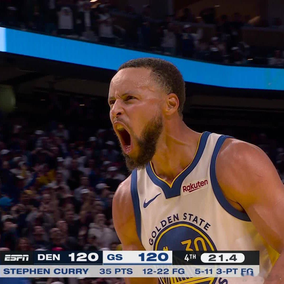 库里这回应......掘金vs勇士NBA ​​​​