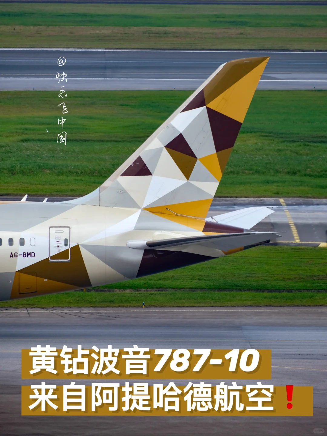黄钻波音787-10，来自阿提哈德航空❗️