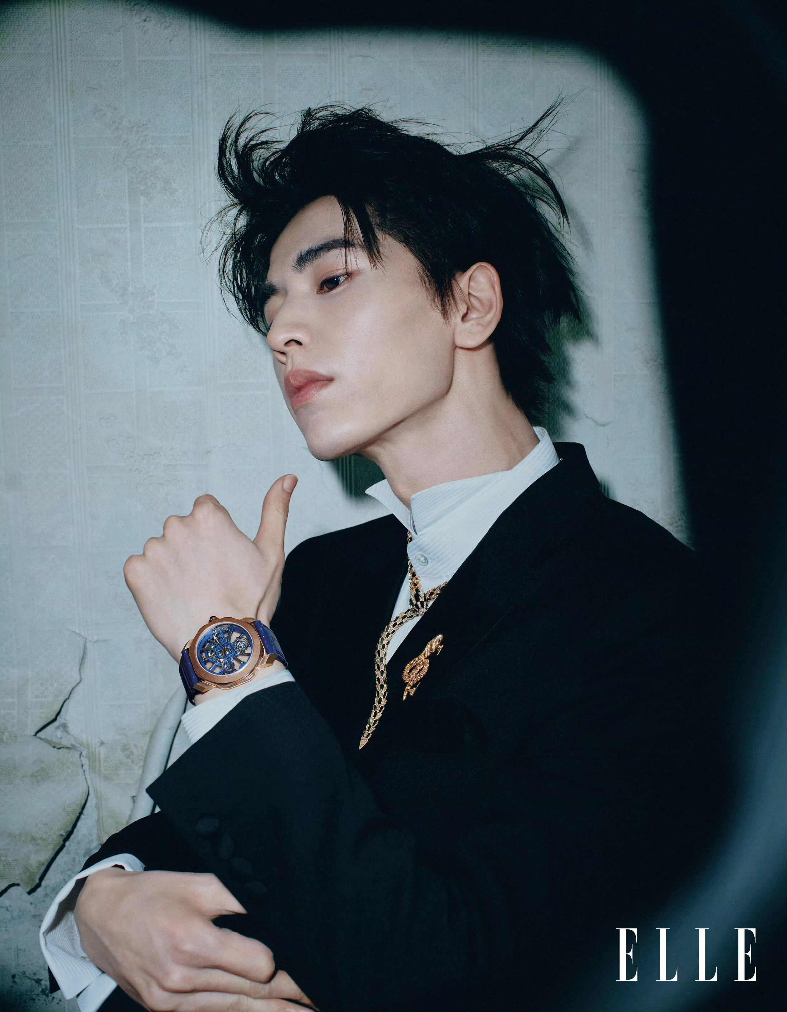 我不知道张凌赫这个硬照表现力要拿什么输🫢 ELLE四月刊张凌赫封面