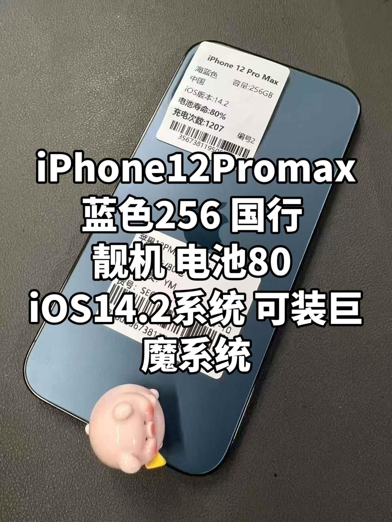 iPhone12Promax蓝色256 国行 14系统
靓机 电池80 iOS1