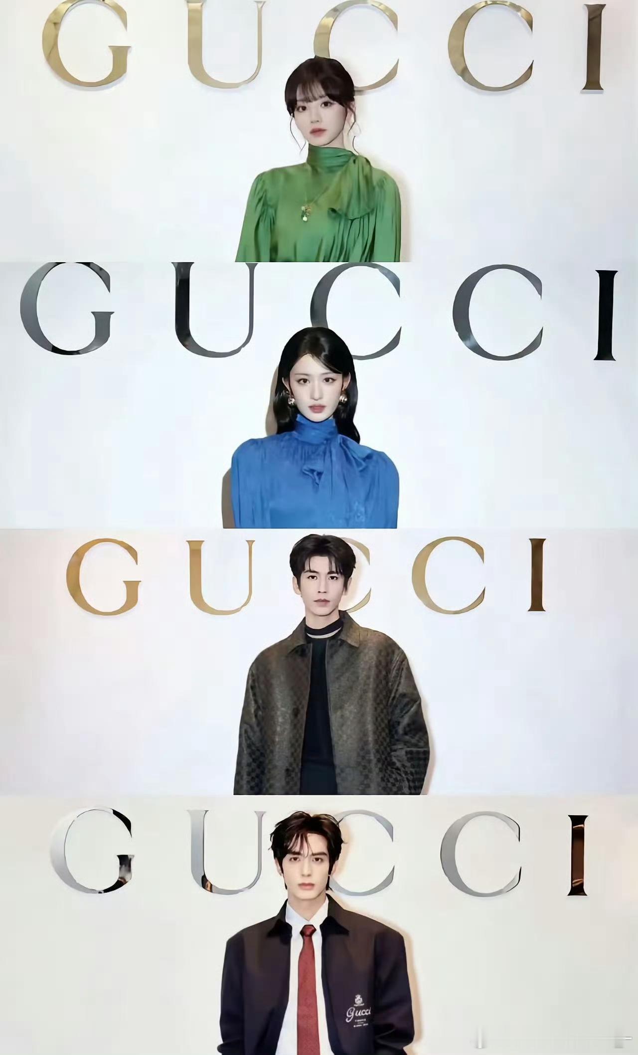 Gucci出了四个仙品田曦薇王楚然张凌赫宋威龙 
