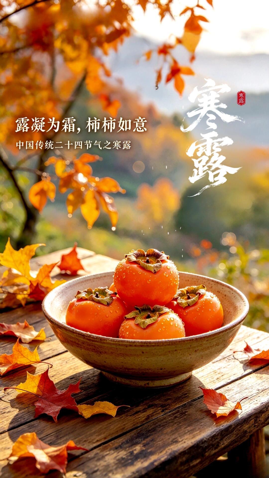 🍵🌾 寒露沾衣，秋思绵长。2026年10月8日，我们迎来这深秋的序章。露水盈
