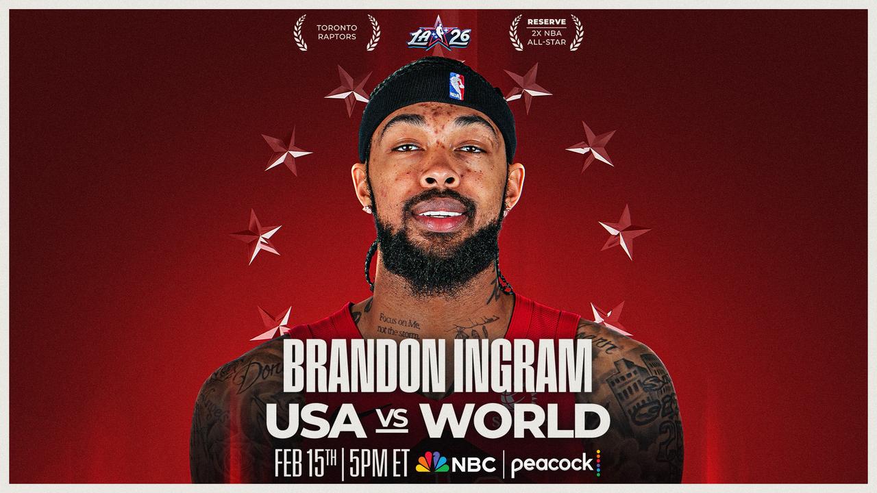 布兰登·英格拉姆被确定为斯蒂芬·库里的伤病替补，入选2026年NBA全明星赛。这