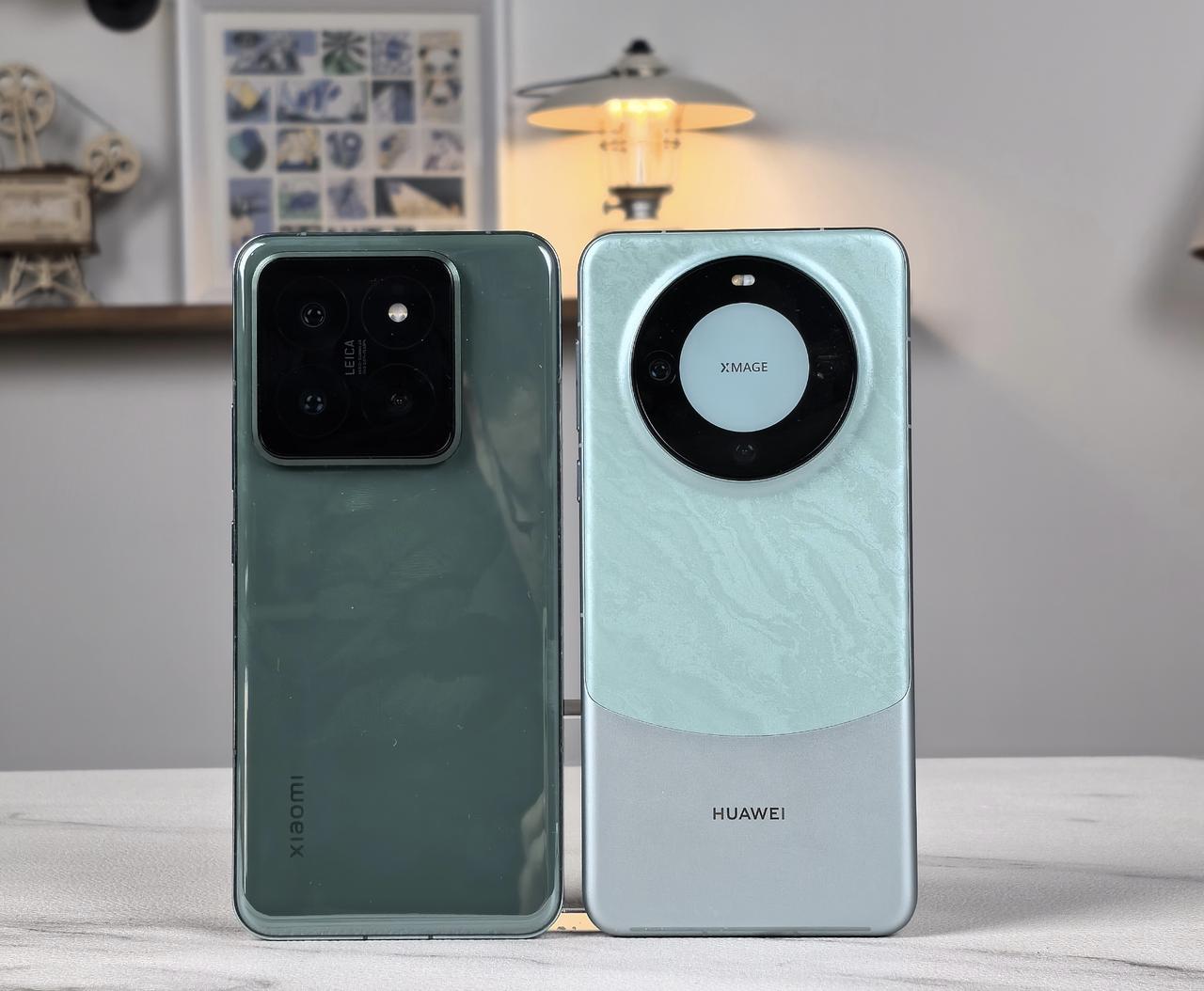 论外观设计的话，目前华为还是独一档的。华为Mate60 Pro对比小米14 Pr