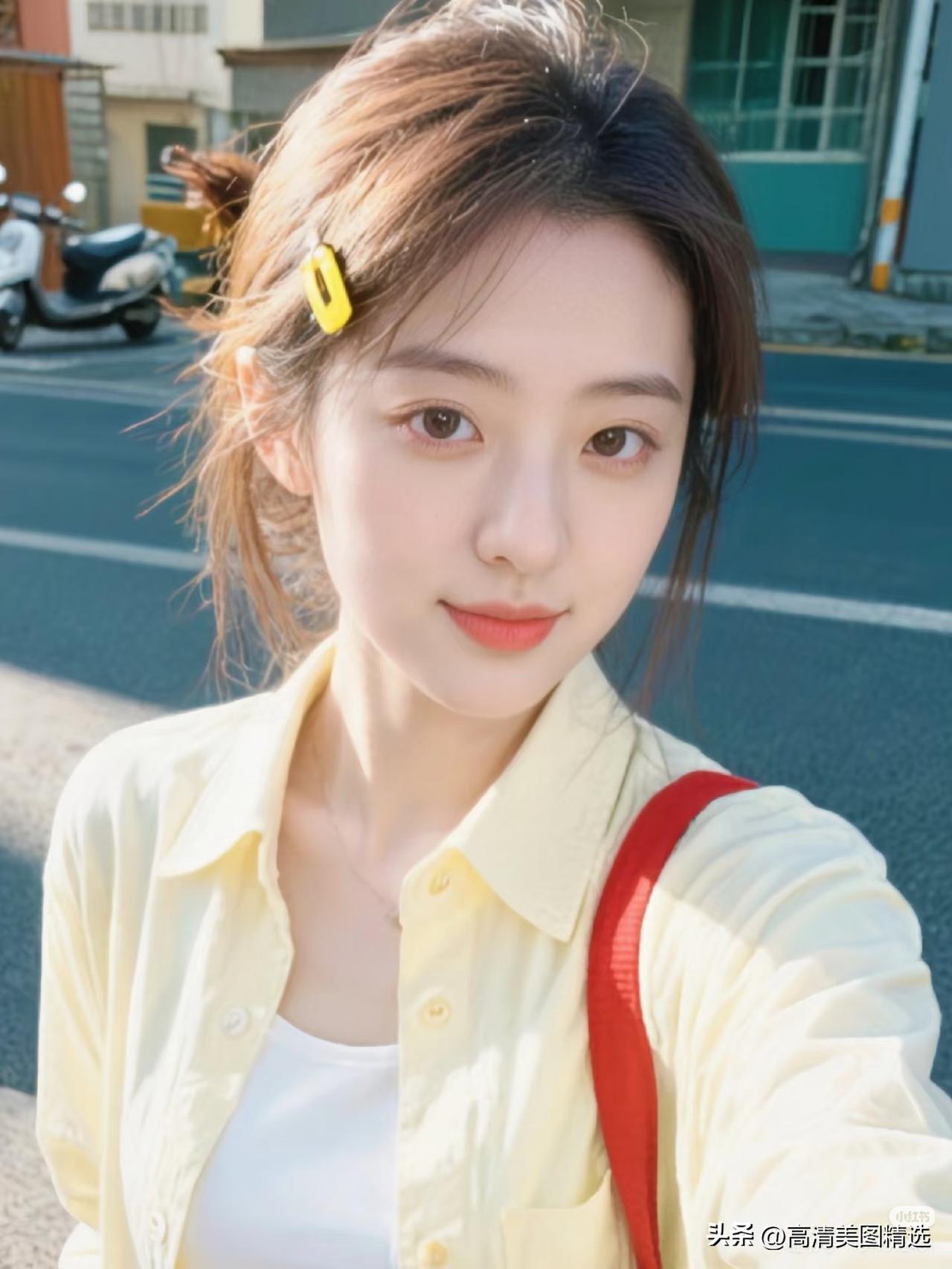元气少女，阳光明媚的一天🌞