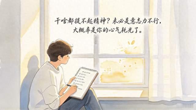 干啥都提不起精神？未必是意志力不行，大概率是你的心气耗光了