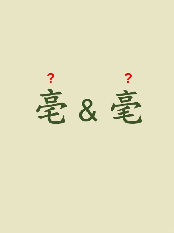 今天来学习——亳&毫
