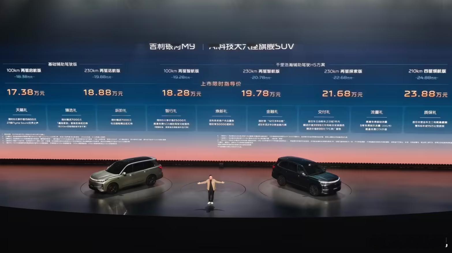 5.2 米的大 SUV 卖 17.38 万？？？吉利玩价格战疯了[流鼻血][流鼻