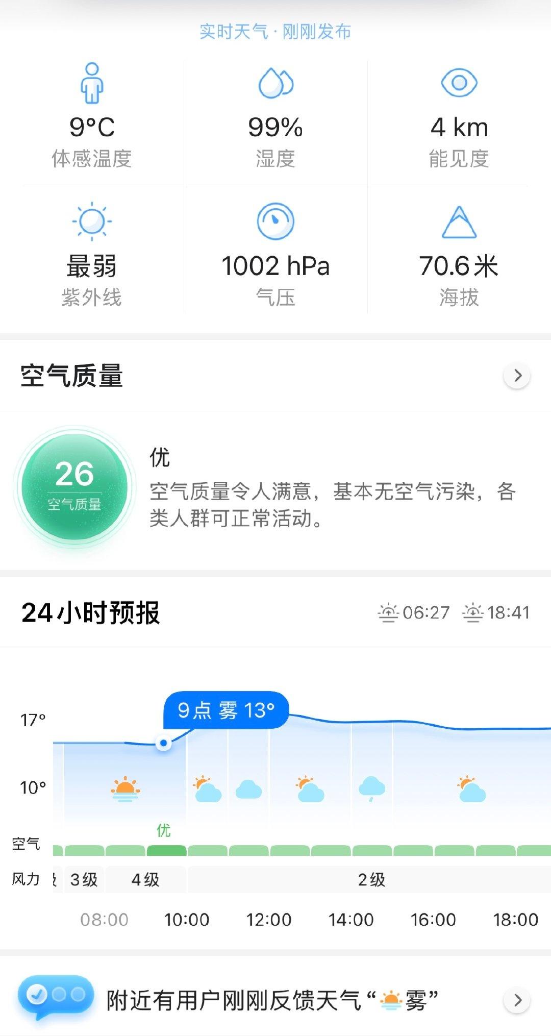 感受这个空气湿度……
难怪有人形容长沙这种天气，出门打伞吧显得矫情因为不是雨天，
