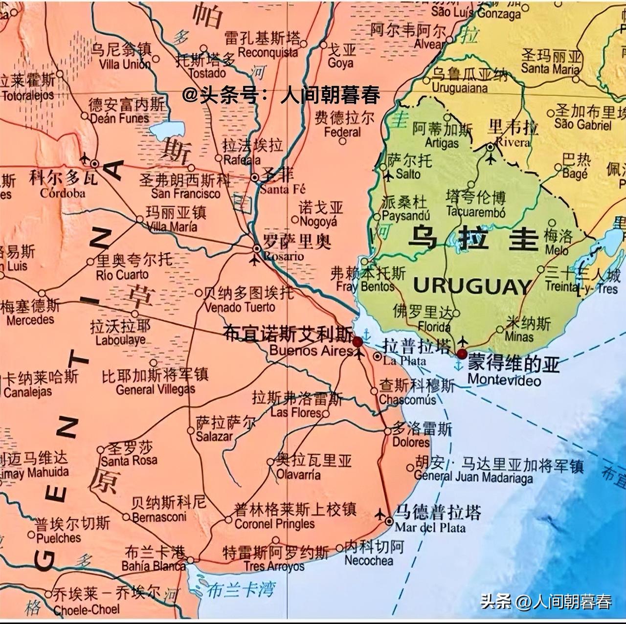 在南美洲地区来说，乌拉圭属实是一个小国。但将其放在欧洲地区来看，完全可以称得上是