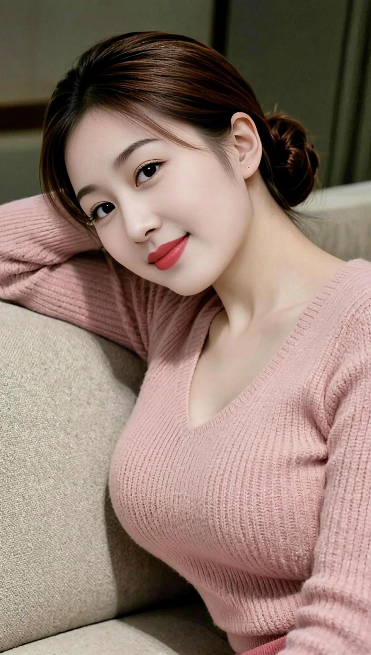 AI粉衫居家照  随变ai随便玩