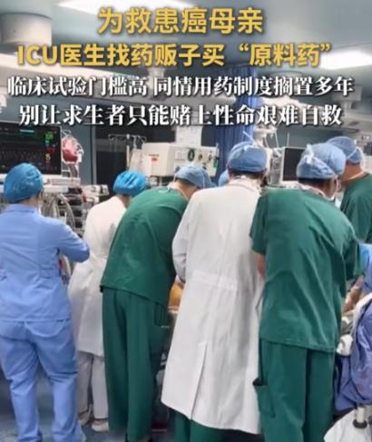 上海三甲医院的 ICU 医生，为救胃癌晚期的母亲，明知无批号原料药纯度不明、风险