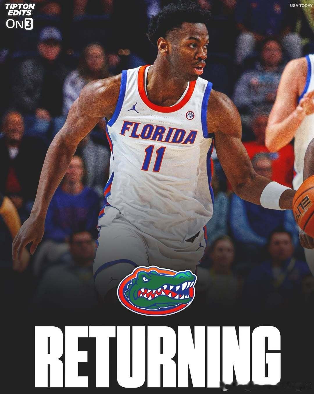 CJ·英格拉姆(CJ Ingram)将重返佛罗里达大学开启大二赛季NCAA佛罗里