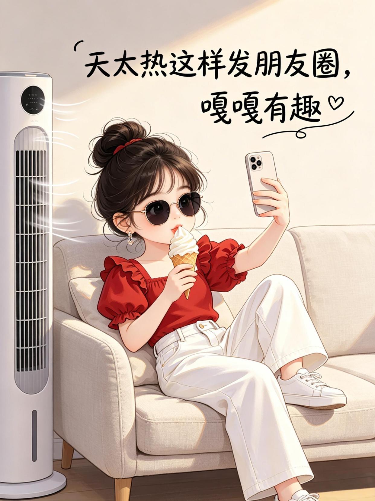 上午休息时，一看手机五十多条未读消息，都是两个闺蜜的问候。

我们三个人一个小群