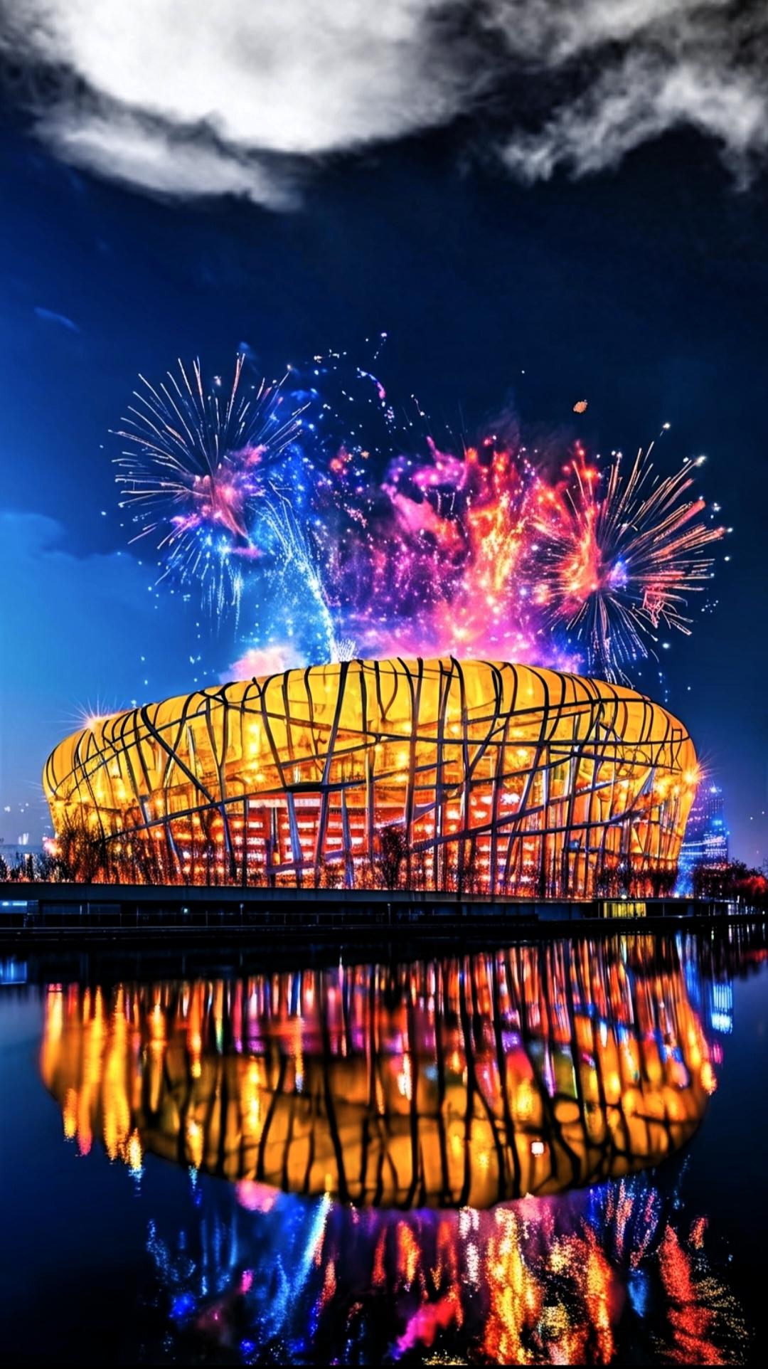 我心中永远是2008北京奥运会，那场震撼至今无人超越。
 
夜幕下的鸟巢灯火辉煌