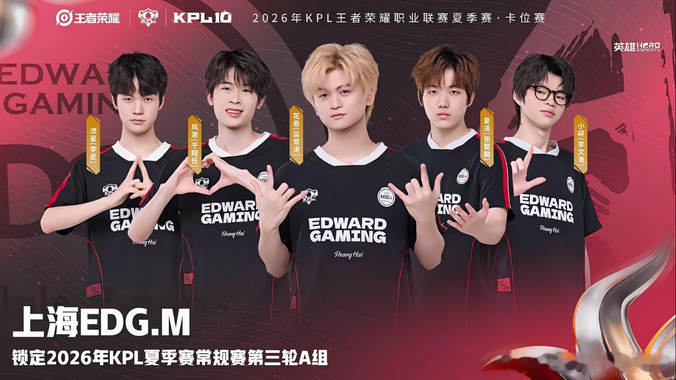 EDGM锁第三轮A组EDGM4比2闯关成功拿下A组名额，期待后续赛程全员手感持续