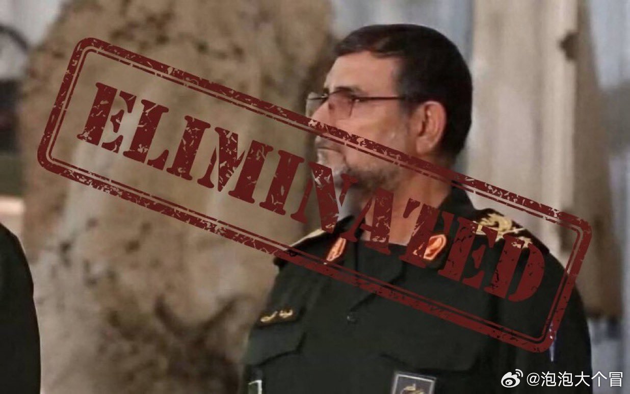 继续报丧！伊朗伊斯兰革命卫队（IRGC）海军司令阿里雷扎·坦格西里（Alirez