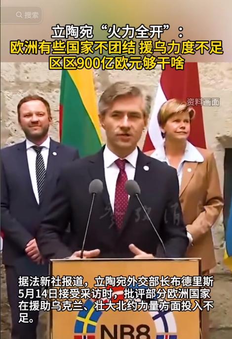 立陶宛“火力全开”:欧洲有些国家不团结援乌力度不足区区900亿欧元够干啥？

据