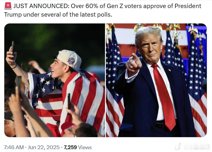 超过60%的Z世代选民在最近的几项民调中枝持特朗普总统。 ​​​
