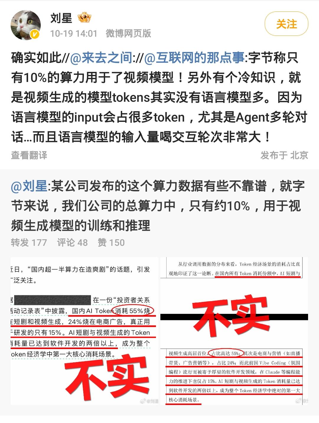 换个角度：如果这些 Token 放着不用，会如何？

刘星已经辟谣：网传 “国内
