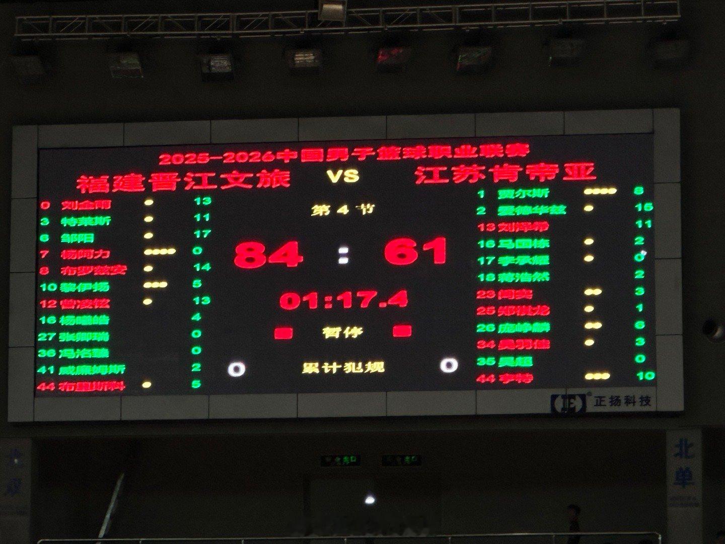 三节赢了江苏23分