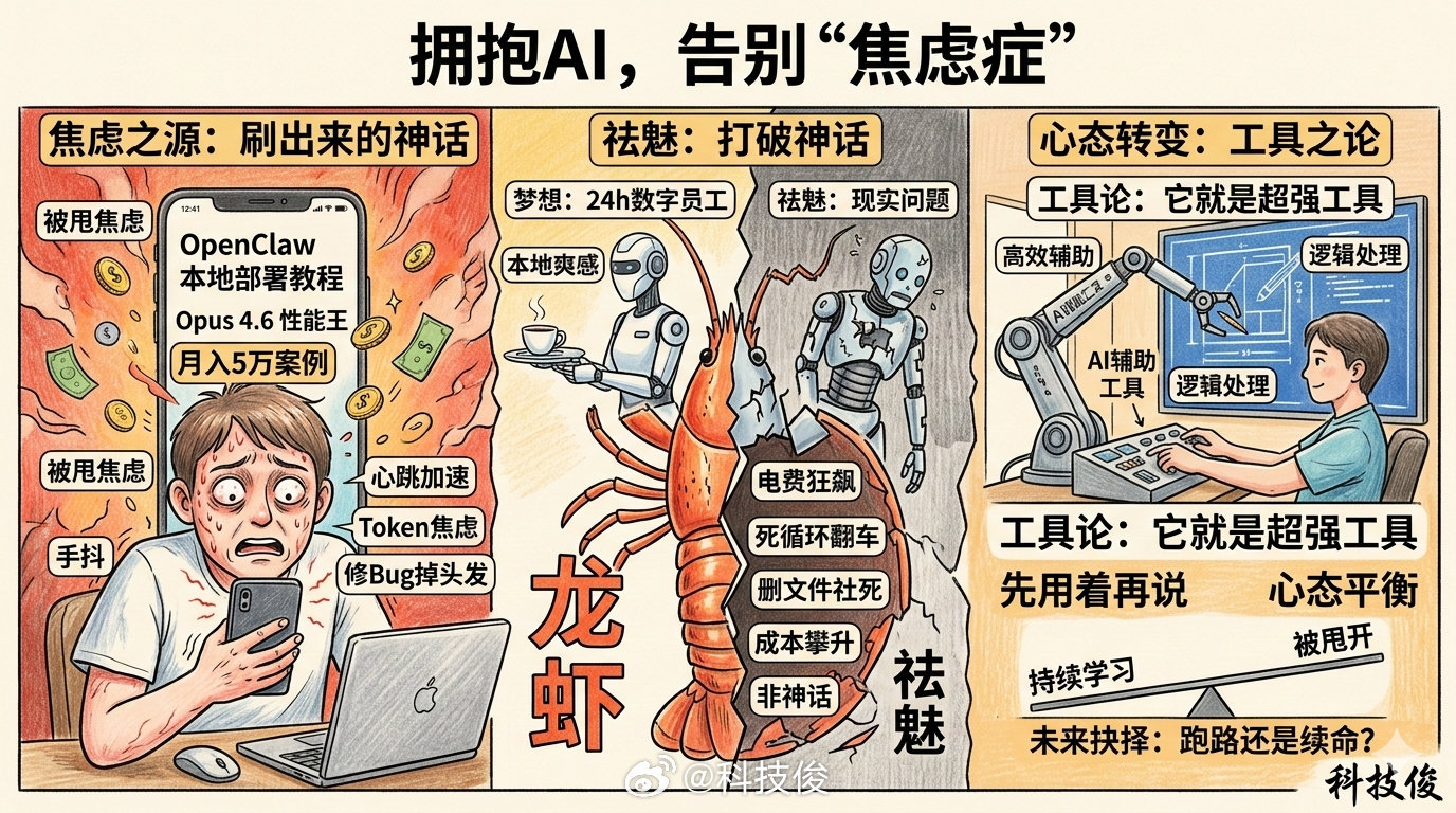 AI焦虑症每天刷到OpenClaw或者别的Agent部署教程，就瞬间觉得自己又落