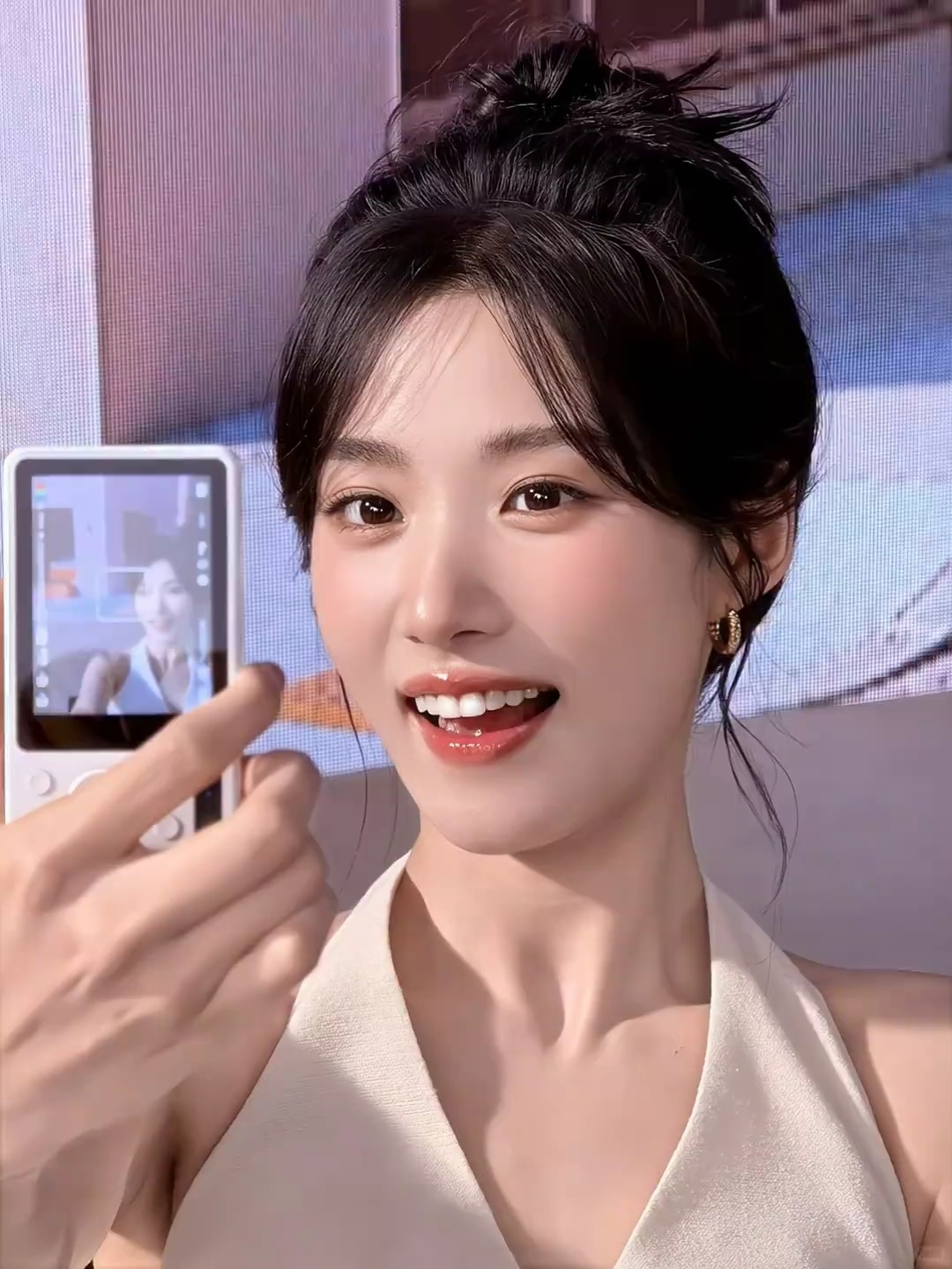 王崇给卢昱晓化的纯白茉莉妆🫧 很美腻🫰 
