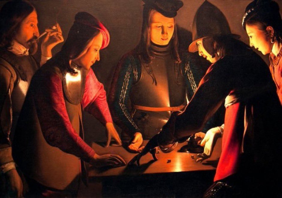 Dice-players, c. 1651, probably the last