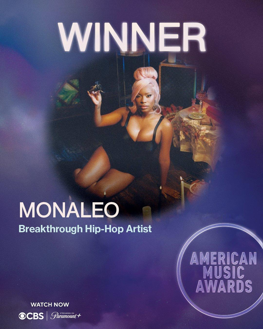 【获奖】🏆🏆🏆/女饶舌歌手Monaleo获得 2026全美音乐奖/AMAs