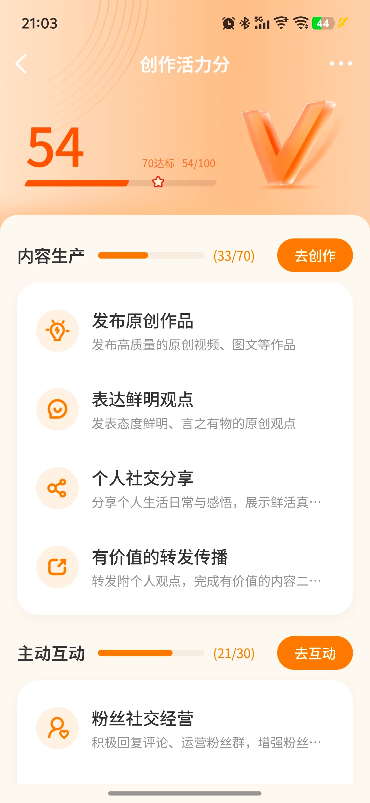创作活力分活力分这个分我也是我已经不会了，我还要怎么内容生产呢？下午忙活姐弟俩的
