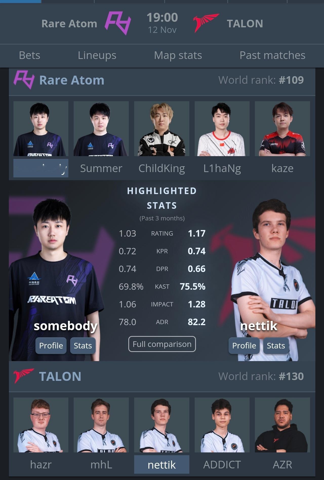 让我们草着走，稀有原子某人！今日19点RA将在major门票局中对阵TALON，