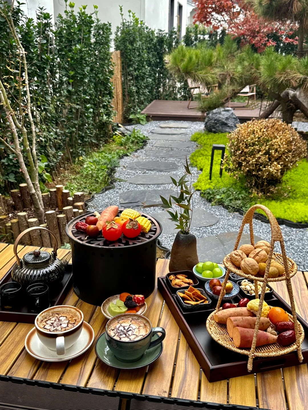 石家庄独门独栋私汤别墅‼️在院里围炉煮茶‼️