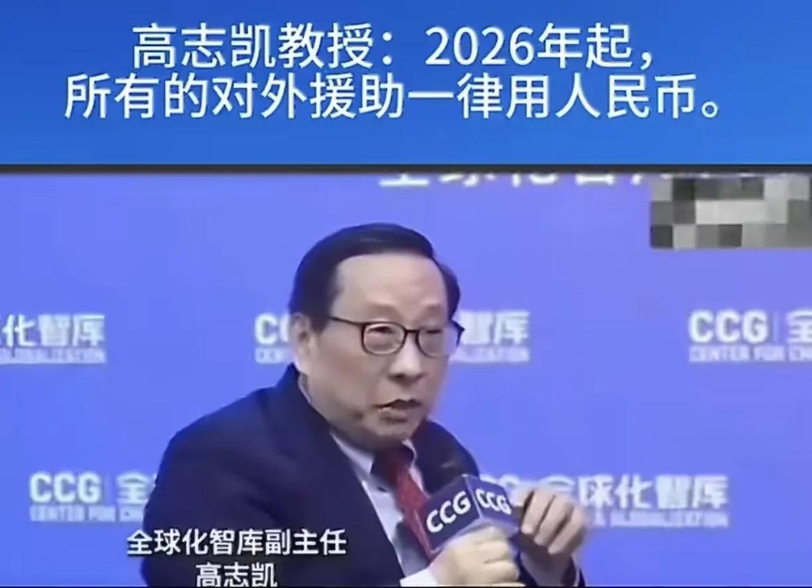 完全可行
近日，高志凯教授在接受媒体采访时表示：“建议从2026年起，中国向国际