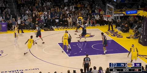 海斯今天太猛啦！ 15分6篮板了奇才vs湖人