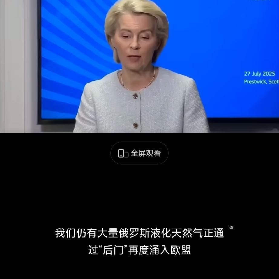 她还谢谢咱咧!欧盟主席称美国油气虽比俄罗斯贵，但在民主加持下美国油气“更好更实惠