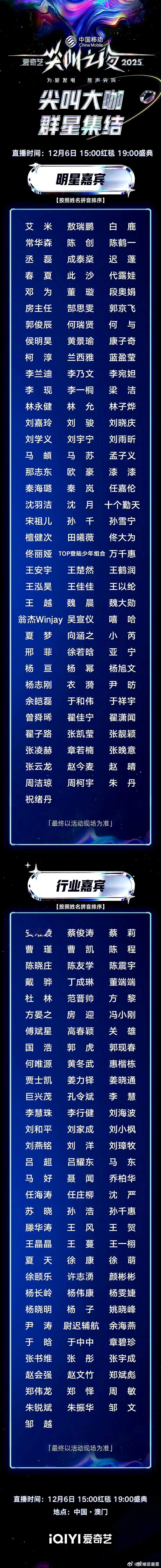 爱奇艺尖叫之夜全阵容官宣双轨是爱奇艺的吧，怎么没有虞书欣竟然有马苏她不是因为李小