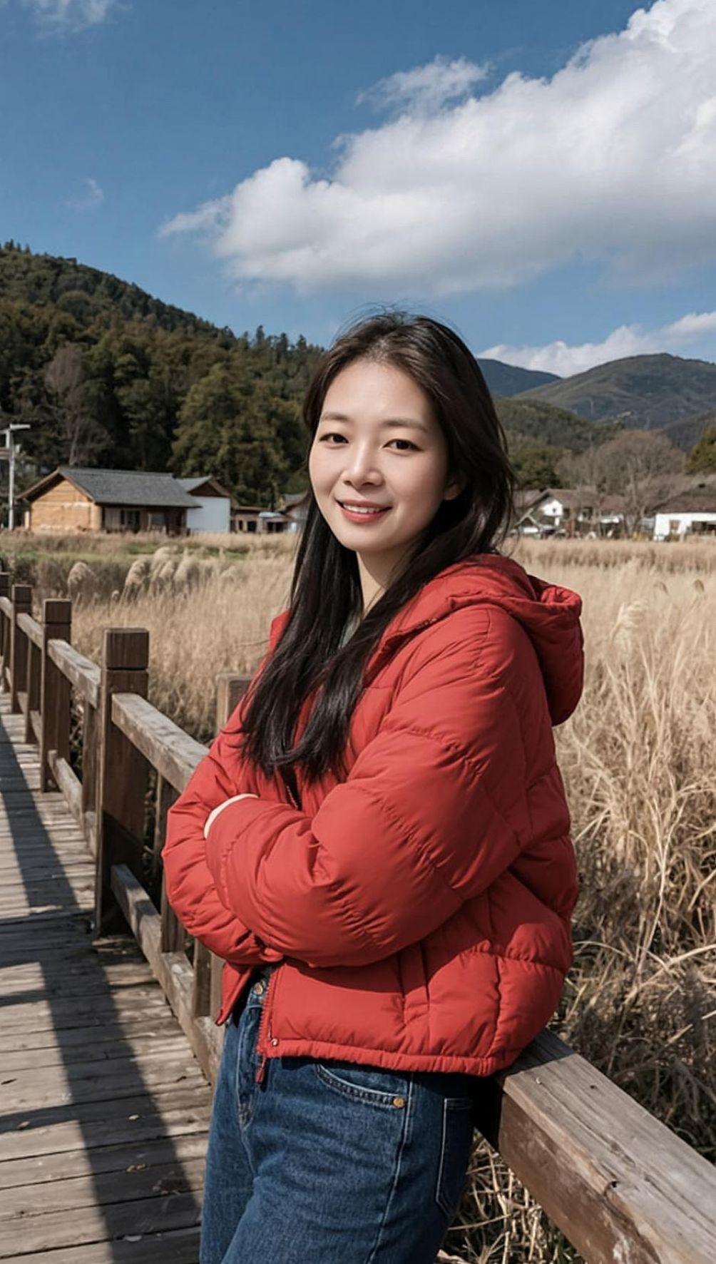 AI湖畔生活照 日常分享 简约穿搭 肤白貌美 农村生活