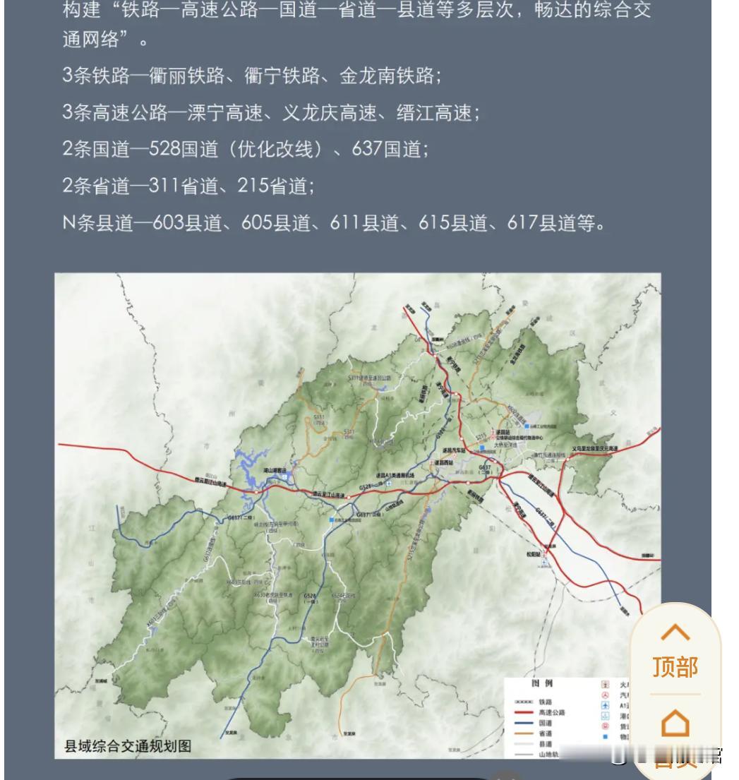 遂昌县高铁交通规划
目前，遂昌县境内有衢宁铁路和附属遂昌火车站。
根据遂昌县20
