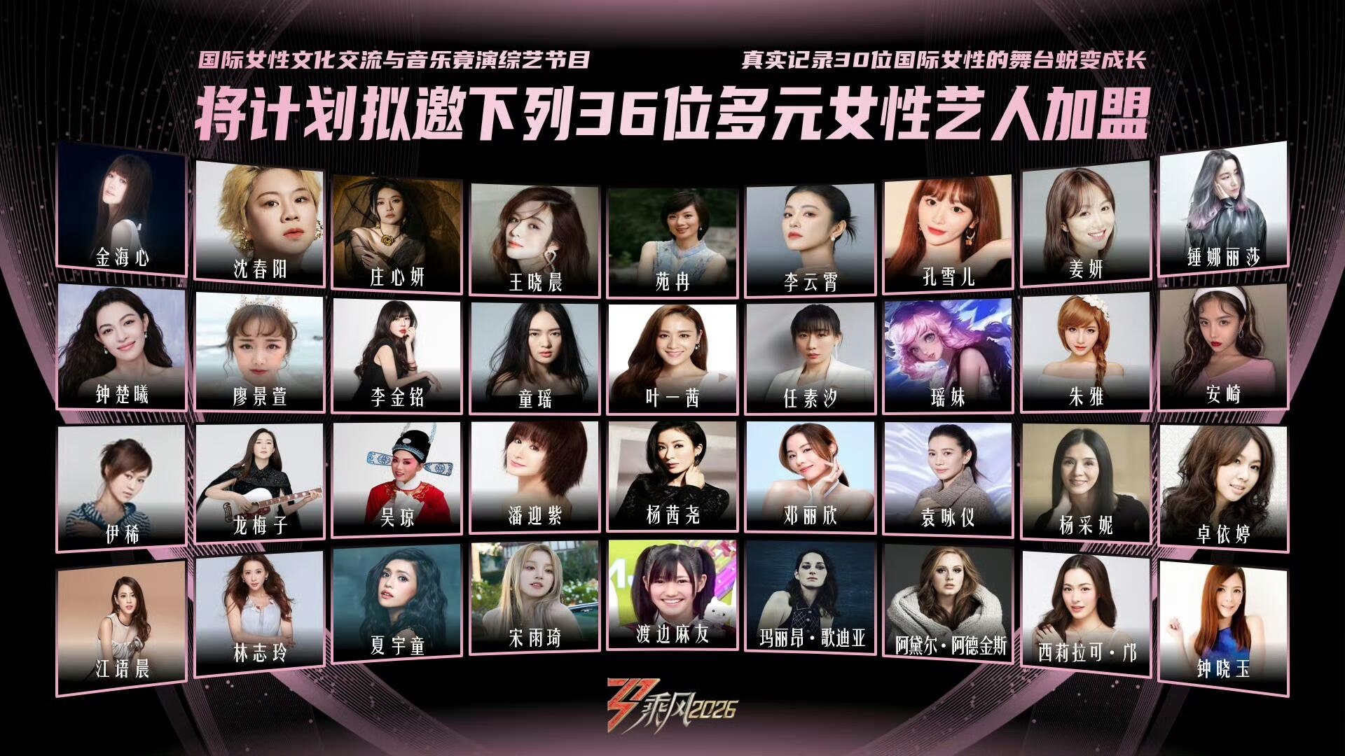 乘风2026新拟邀[泪奔] ​​​